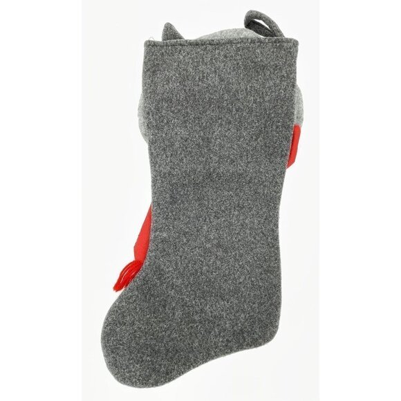 NWT Racoon Christmas Stocking Gray 19.5" - Picture 3 of 3